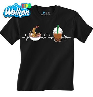 Dětské tričko Japonský Kardiogram Ramen a Bubble Tea.jpg