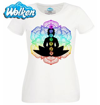Dámské tričko  Buddha a Sedm Čaker Kundaliní.jpg