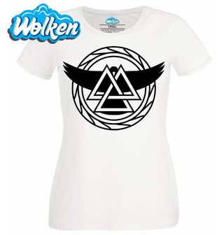 Dámské tričko  Severský Valknut a Havran.jpg