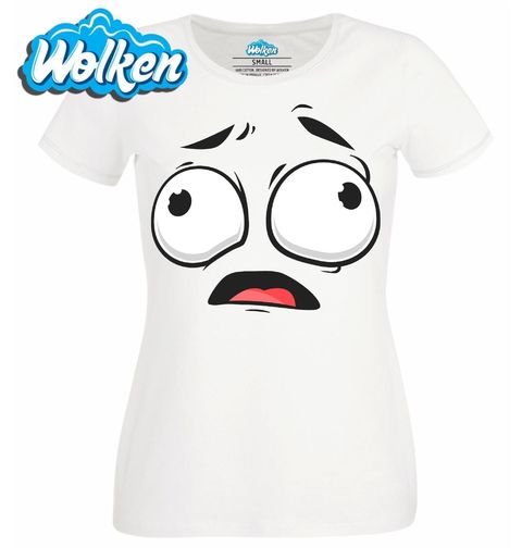 Obrázek produktu Dámské tričko Vyděšený Smajlík Scared Cartoon Emoji