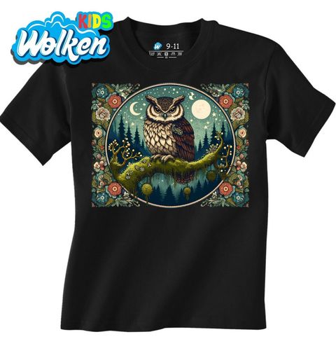 Obrázek produktu Dětské tričko Sova na větvi Boho