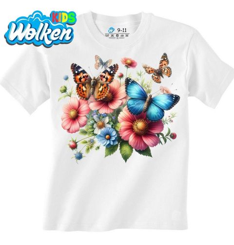 Obrázek produktu Dětské tričko Babočka a Morpho na květinách