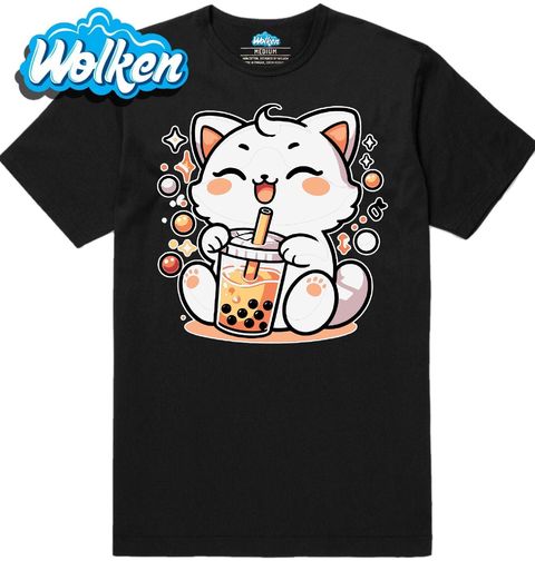 Obrázek produktu Pánské tričko Kawaii Kočka s Bubble Tea