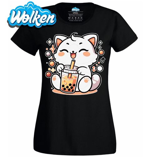 Obrázek produktu Dámské tričko Kawaii Kočka s Bubble Tea