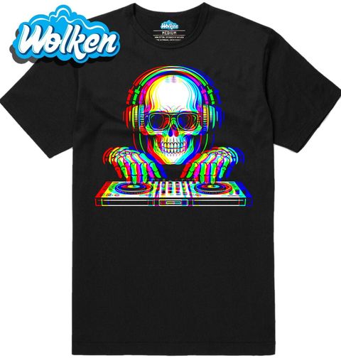 Obrázek produktu Pánské tričko DJ Kostlivec Glitch Skull DJ