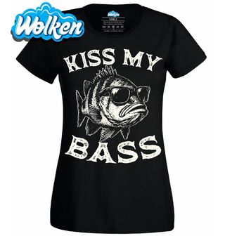 Dámské tričko Drzý Okoun Kiss My Bass.jpg