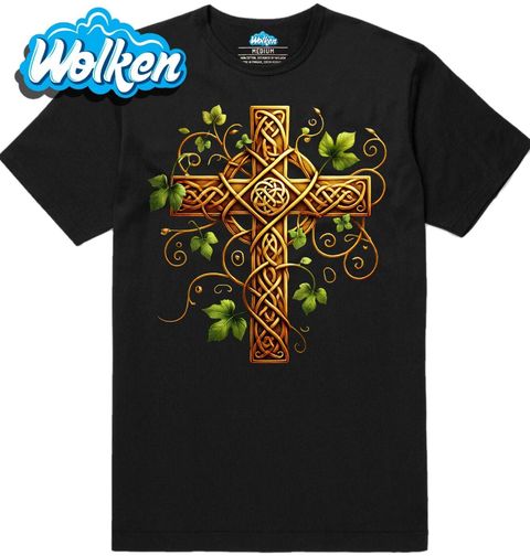 Obrázek produktu Pánské tričko Zlatý Keltský Kříž