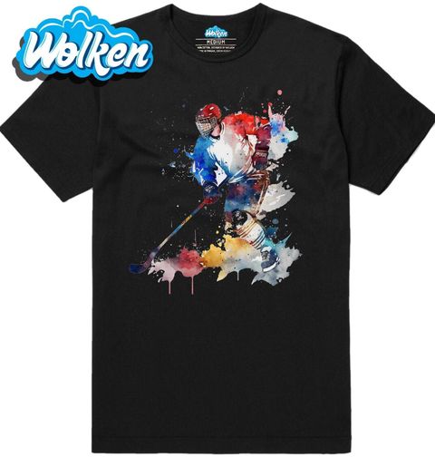 Obrázek produktu Pánské tričko Hokejový Útočník Watercolor Hockey Player