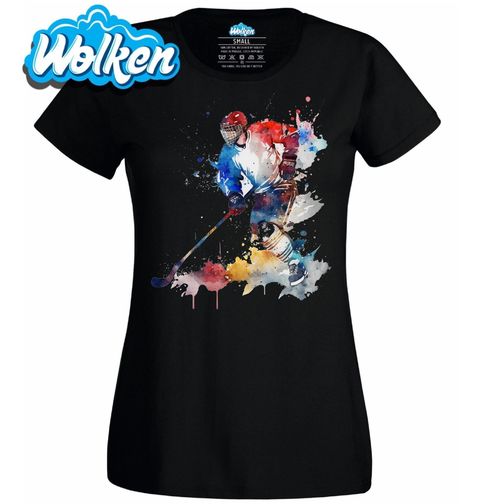 Obrázek produktu Dámské tričko Hokejový Útočník Watercolor Hockey Player