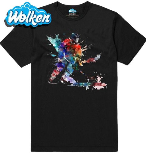 Obrázek produktu Pánské tričko Hokejový Obránce Watercolor Hockey Player
