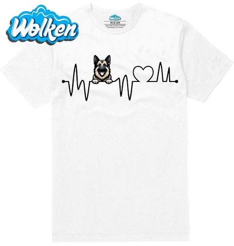 Obrázek produktu Pánské tričko Kardiogram a Německý ovčák German Shepherd