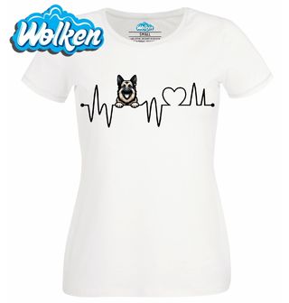 Dámské tričko  Kardiogram a Německý ovčák German Shepherd.jpg