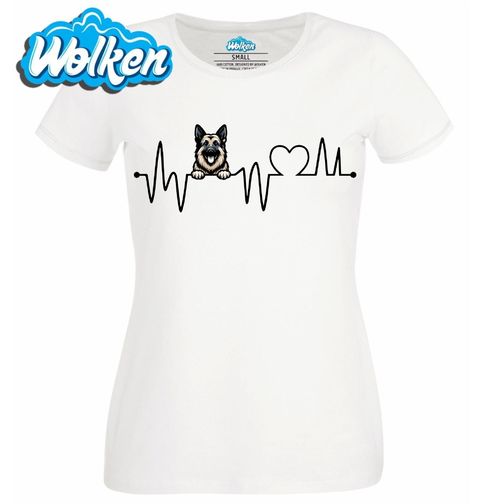 Obrázek produktu Dámské tričko Kardiogram a Německý ovčák German Shepherd