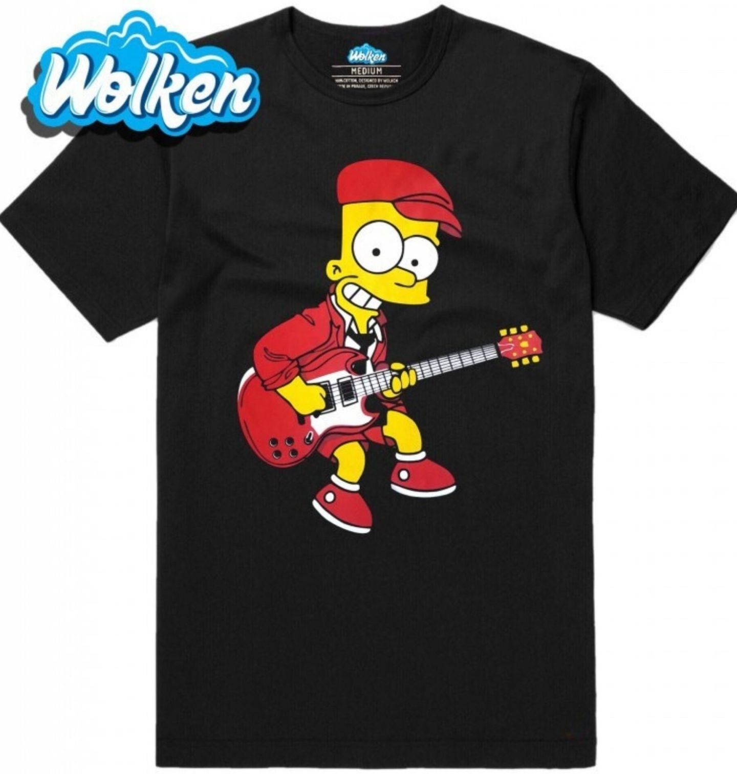 Pánské tričko Bart Young Electric Guitar Bart Simpson s Kytarou (Skladem S-5XL).jpg