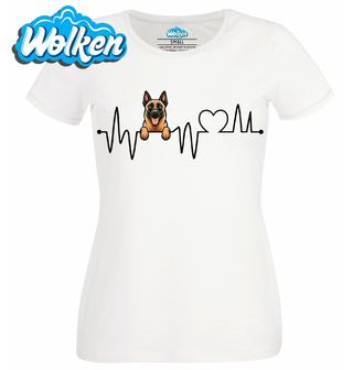 Dámské tričko  Kardiogram a Belgický ovčák Belgian Malinois.jpg