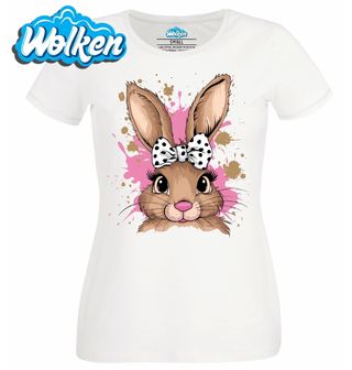 Dámské tričko  Velikonoční králík s Mašlí.jpg