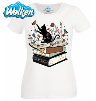 Dámské tričko  Kniha o Černé Kočce Black Cat.jpg