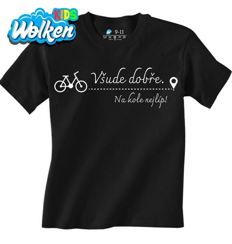 Obrázek produktu Dětské tričko Všude dobře, na kole nejlíp