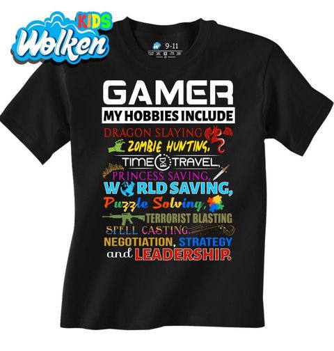 Obrázek produktu Dětské tričko Jsem Gamer! Mezi mé koníčky patří...