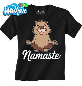 Dětské tričko Meditující Kapybara Namaste.jpg