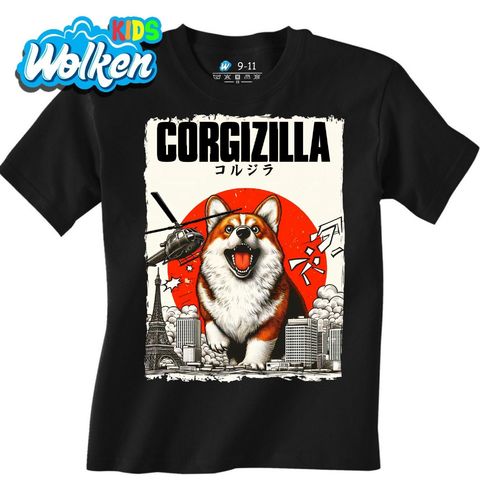 Obrázek produktu Dětské tričko Japonská Corgizilla útočí Godzilla