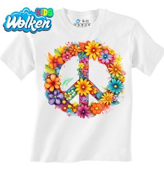 Dětské tričko Květinový Mír Peace Flowers.jpg