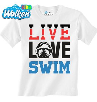 Dětské tričko Žij, miluj, plav Live Love Swim.jpg