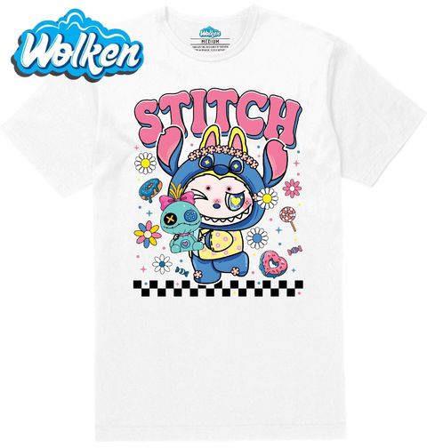 Obrázek produktu Pánské tričko Stitch Labubu s Voodoo Panenkou