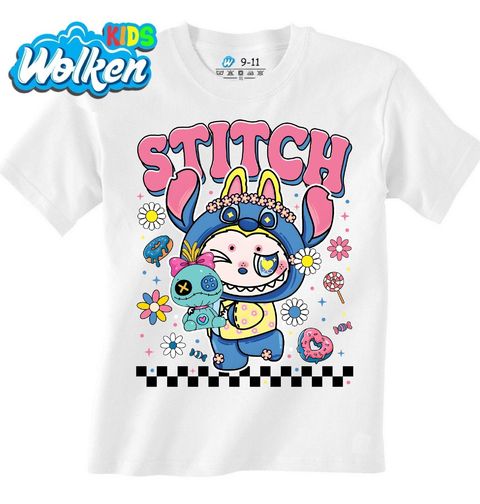 Obrázek produktu Dětské tričko Stitch Labubu s Voodoo Panenkou