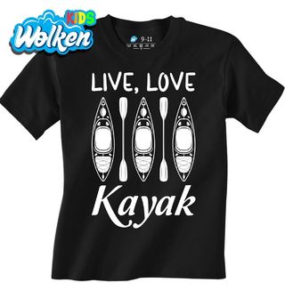 Dětské tričko Žij, Miluj, Pádluj Live Love Kayak.jpg