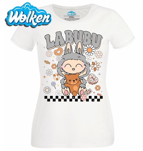Obrázek produktu Dámské tričko Šedý Labubu s Medvídkem