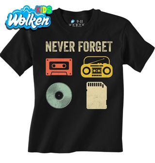 Dětské tričko Kazeta, Rádio, Vinyl, SD karta Never Forget.jpg
