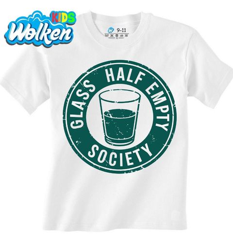 Obrázek produktu Dětské tričko Poloprádzná Sklenice Glass Half Empty Society
