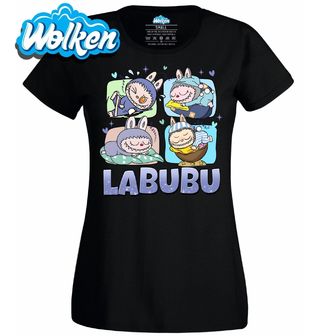 Dámské tričko Spící Labubu v Pyžamu.jpg