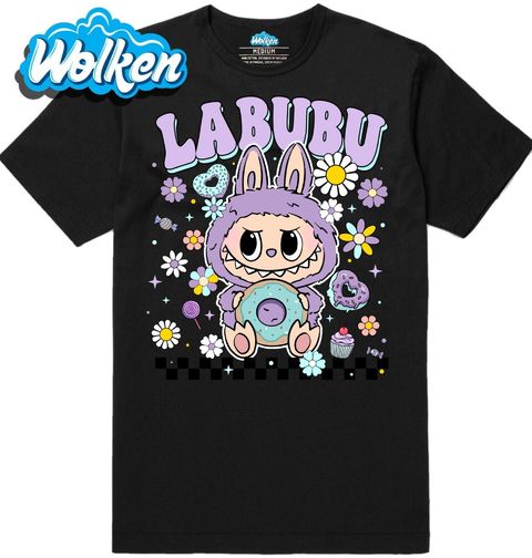 Obrázek produktu Pánské tričko Fialový Labubu s Donutem
