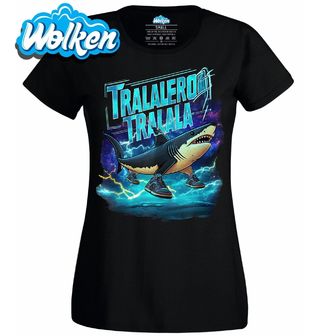 Dámské tričko Kosmický žralok Tralalero Tralala.jpg