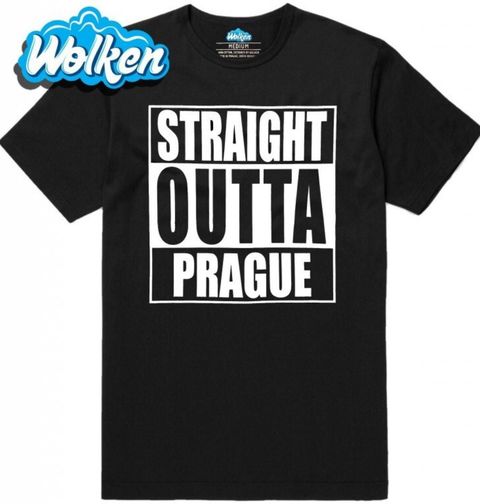Obrázek produktu Pánské tričko Přímo z Prahy "Straight Outta Prague"