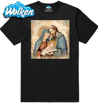 Pánské tričko Svatá rodina Ježíš Kristus, Marie a Josef.jpg