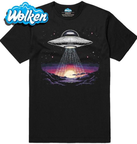 Obrázek produktu Pánské tričko 8bit Létající talíř Pixalated UFO