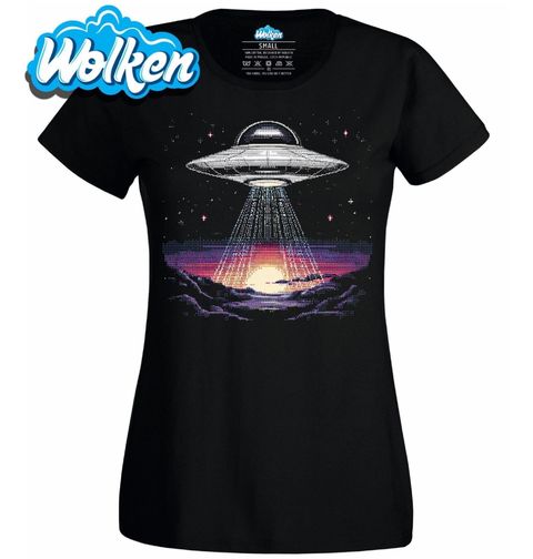 Obrázek produktu Dámské tričko 8bit Létající talíř Pixalated UFO