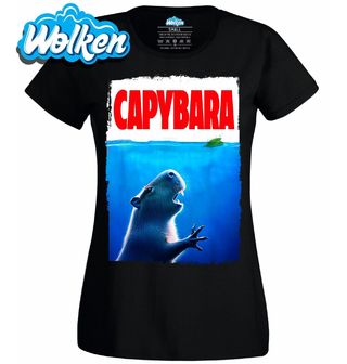 Dámské tričko Kapybara Čelisti z hlubin Jaws.jpg