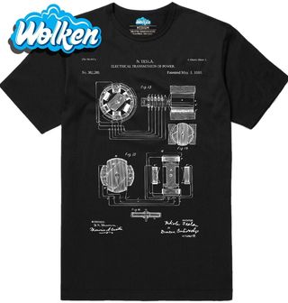 Pánské tričko Elektropohon Patent N. Tesla.jpg