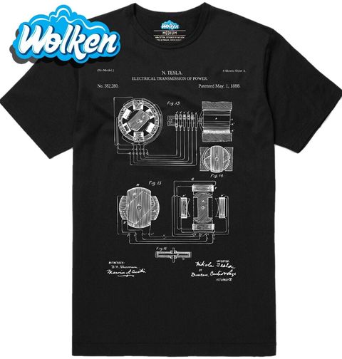 Obrázek produktu Pánské tričko Elektropohon Patent N. Tesla
