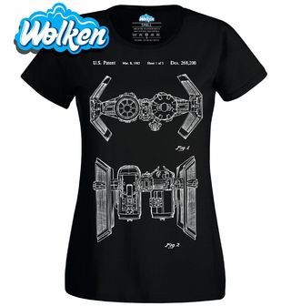 Dámské tričko Stíhačka Darth Vadera Patent G. W. Lucas.jpg