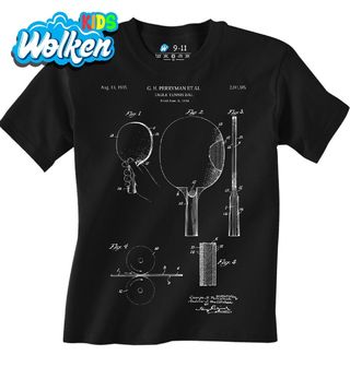 Dětské tričko Pálka na Stolní Tenis Patent G. H. Perryman.jpg