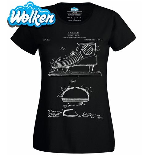 Obrázek produktu Dámské tričko Hokejové Brusle Patent N. Johnson