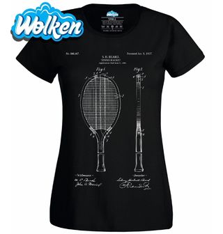 Dámské tričko Tenisová Raketa Patent S. H. Beard.jpg