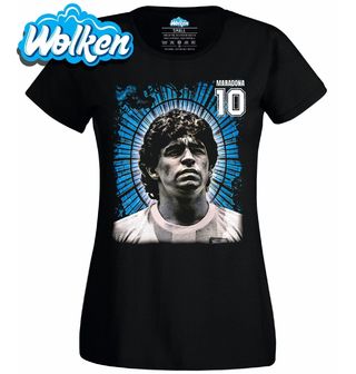 Dámské tričko Legendární Diego Maradona 10.jpg