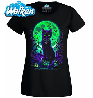 Dámské tričko Kočka na Dýni Strážkyně Halloweenu.jpg