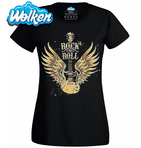 Obrázek produktu Dámské tričko Rock N Roll Zlatá Kytara 